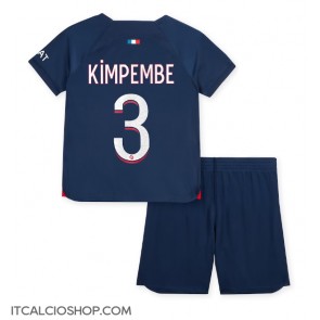Paris Saint-Germain Presnel Kimpembe #3 Prima Maglia Bambino 2023-24 Manica Corta (+ Pantaloni corti)